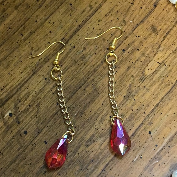 3 pieces ... JEWELRY SET .. red, white and gold ..... ns-2 - Picture 6 of 7